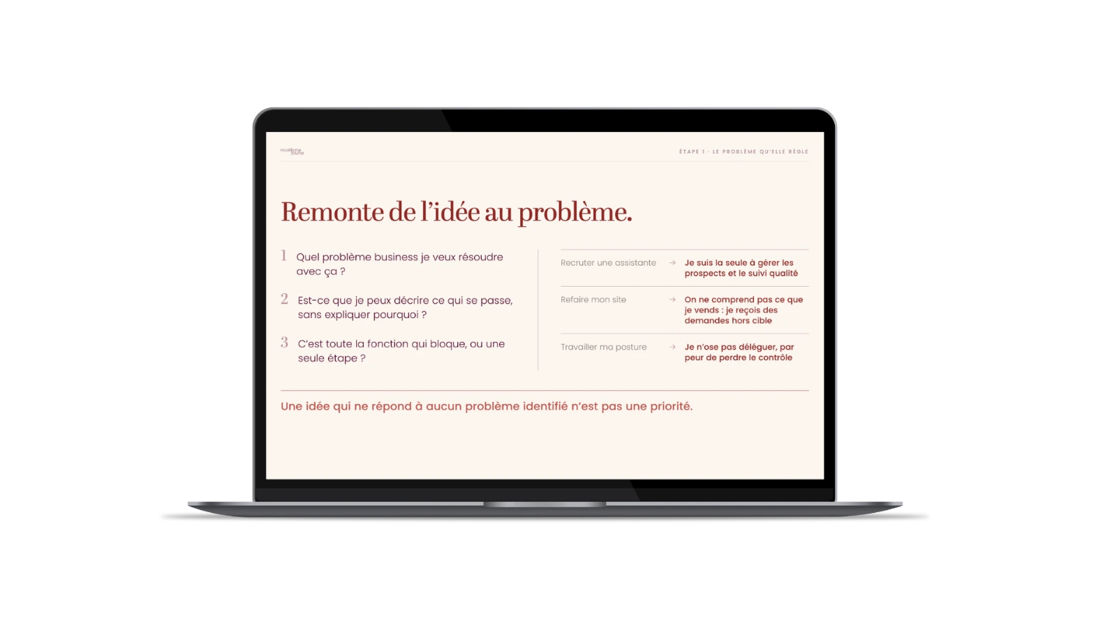 Vidéo 1 : Spécificité