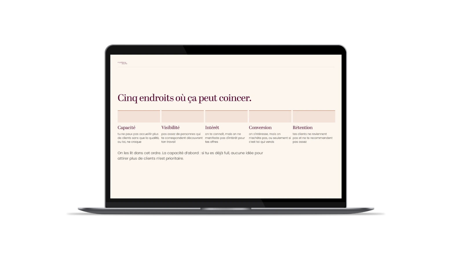 Vidéo 3 : Goulot