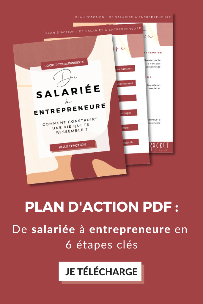 Plan d'action salariée entrepreneure 6 étapes